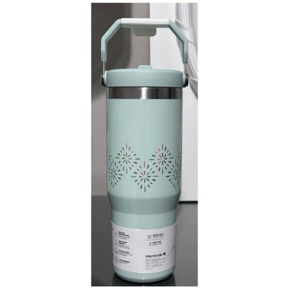 Stanley Ice Flow Flip Straw Tumbler 30oz, SEAGLASS GLOSS; HOLIDAY DESIGN! - Picture 2 of 4